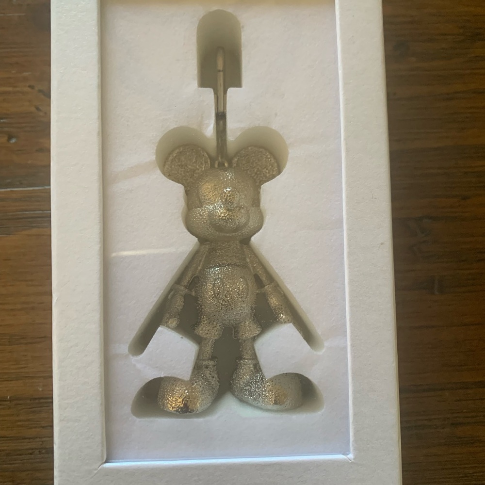 Disney X Baublebar ‎ Silver Mickey Mouse keychain.